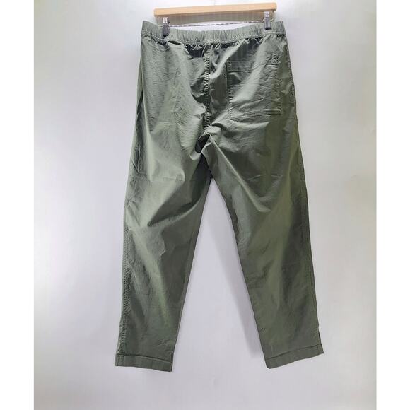 Uniqlo Cotton Pull On Relaxed Ankle Pants Tapered Leg Mens Large Green - Picture 3 of 12
